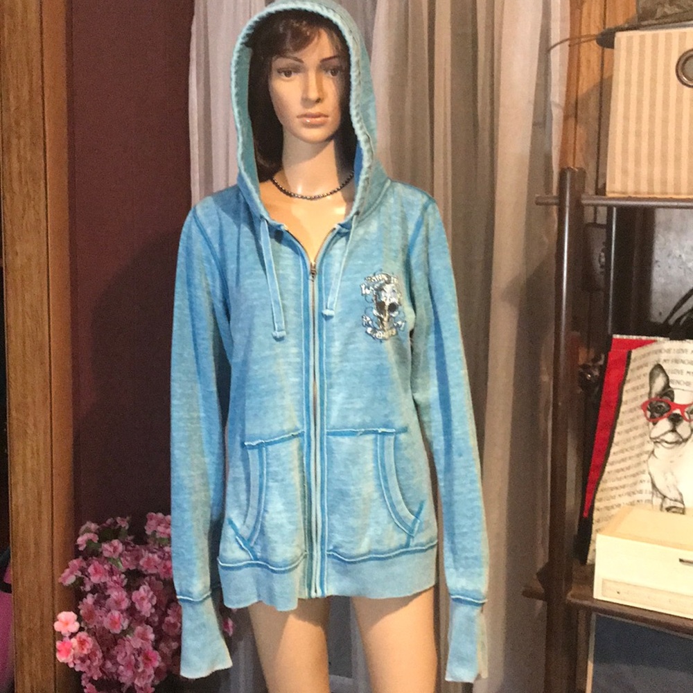 Women’s Sick Skull hoodie light weight. Used Condition , lot of wear left .